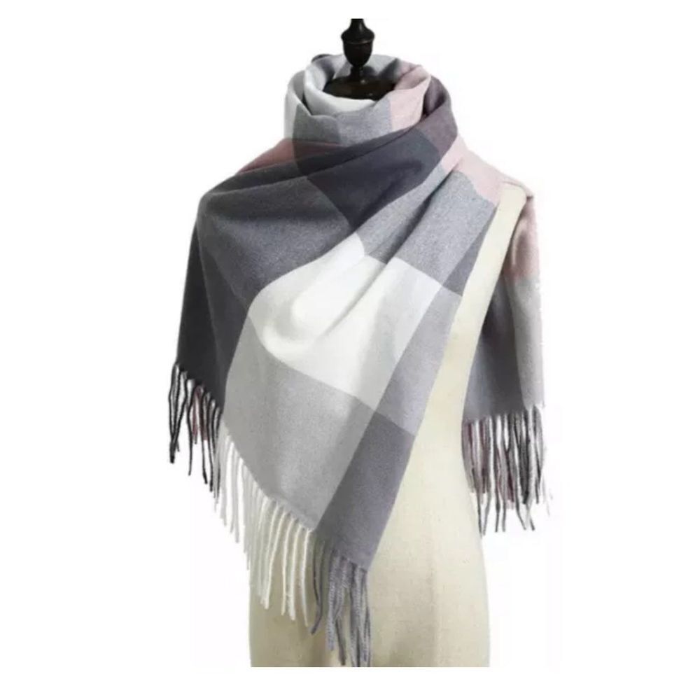 Excellent for Gift 🎁 
Plaid Tartan Cashmere Scarf  Soft Check Tassel Scarves